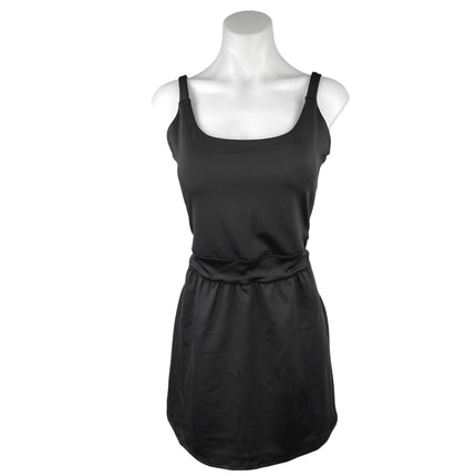 Year of Ours Black Sleeveless Square Neck Athletic Tennis Mini A Line Dress Sz L