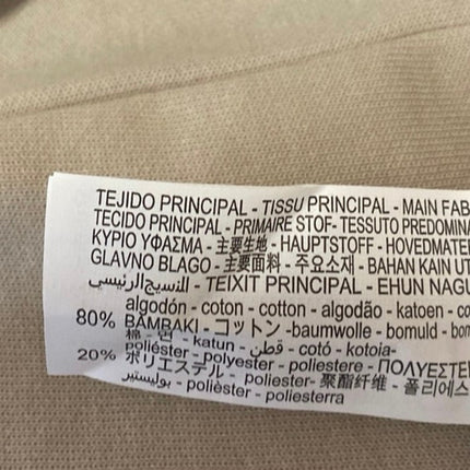 Zara Women's Cream Beige Knit Short Sleeve Mock Neck Shirt Sweater Top Size XL