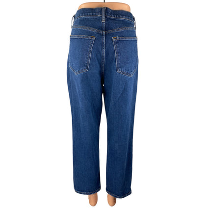 Abercrombie & Fitch Ankle Straight Blue Ultra High Rise Straight Denim Jeans 31