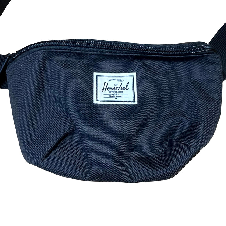 Herschel Classic Unisex Black Zip Striped Lined Travel Hip Pack Belt Bag OS