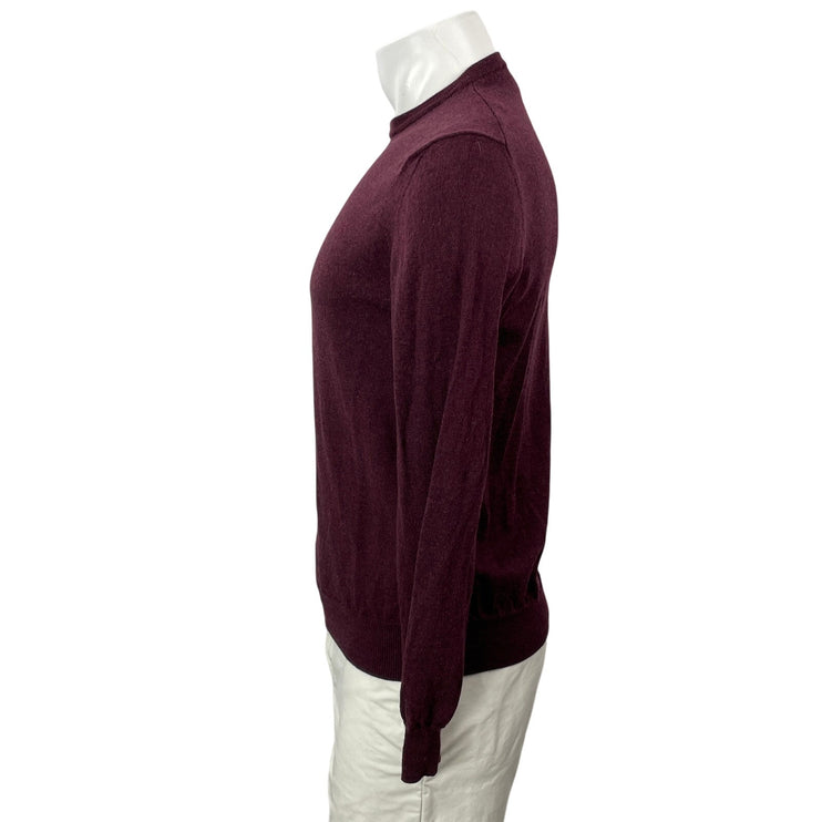 Octobre Edition 100% Merino Wool Mens Red Maroon Long Sleeves Sweater Top Size L