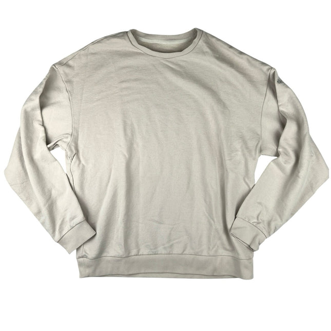 alo jumper Alo Chill Crew Men's Gray Terry Fleece Long Sleeve Pullover Sweatshirt –  Brie