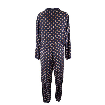 Anthropologie Fireside Flannel Button Down Top Jumpsuit Sleepwear Pajama Set S