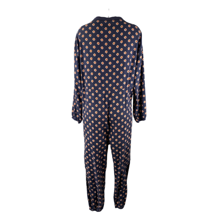 Anthropologie Fireside Flannel Button Down Top Jumpsuit Sleepwear Pajama Set S