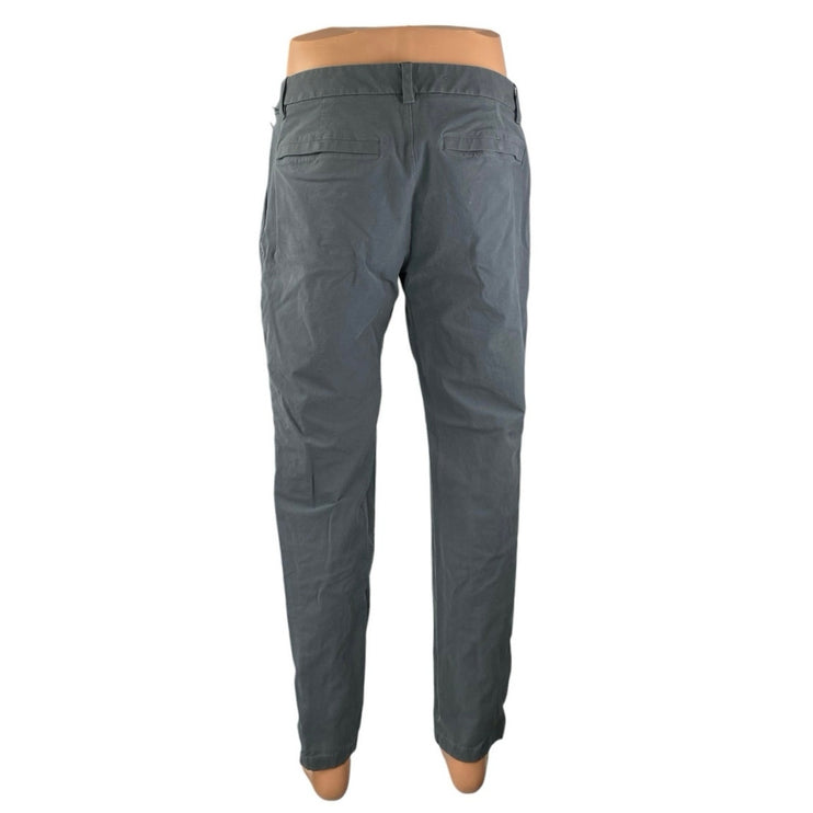 Lululemon Men's Gray High Waist Straight Leg Chino Khaki Trousers Pants Size 32