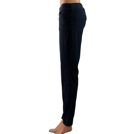 Hilary Radley Womens Blue Mid Rise Slim Fit Flared Leg Trousers Dress Pants Sz S