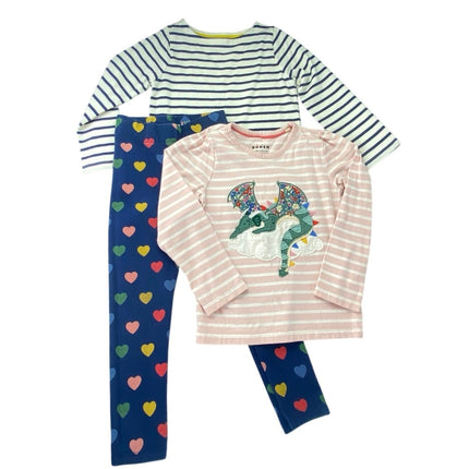 Boden Kids Girls Multicolor Long Sleeve Sweatshirt & Leggings 3 Piece Set 4-5Y