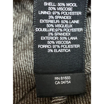 Kenneth Cole Gray Wool Drawstring Elastic Waist Mini Straight Pencil Skirt Sz XS