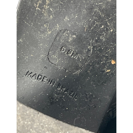 Steve Madden Fanatik Womens Black Leather Square Toe Zip Up Knee High Boots 6.5