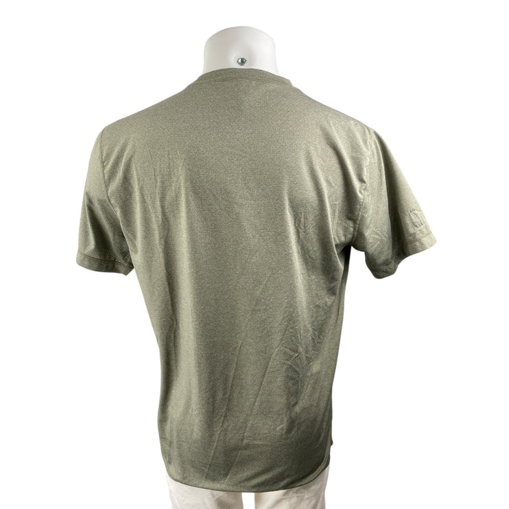 Vuori Men's Olive Green Short Sleeve Crew Neck Pocket Athletic T Shirt Tee Top M