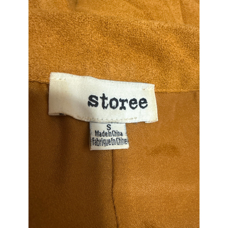 Storee Womens Yellow Pleated High Rise Business Casual Midi Flare A-Line Skirt S