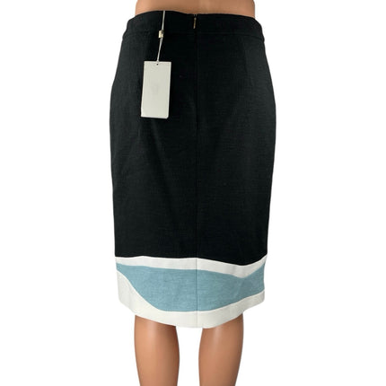 NEW Hugo Boss Black Multicolor Knee Length Knit Straight Pencil Skirt Size 16