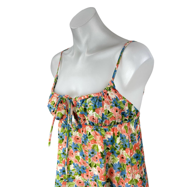 Princess Polly Multicolor Floral Bustier Sleeveless Cami Babydoll Mini Dress 0