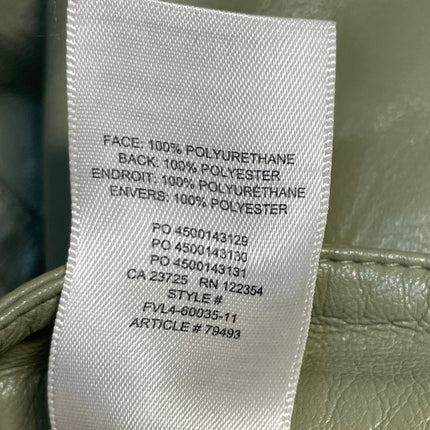 Aritzia Wilfred The Melina Womens Green Faux Leather Vegan Trousers Pants Size 4