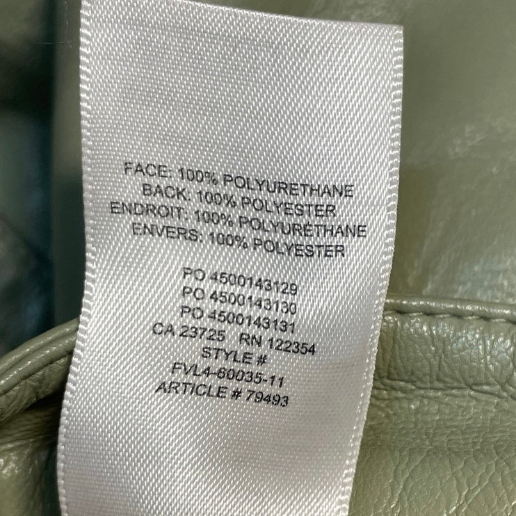 Aritzia Wilfred The Melina Womens Green Faux Leather Vegan Trousers Pants Size 4