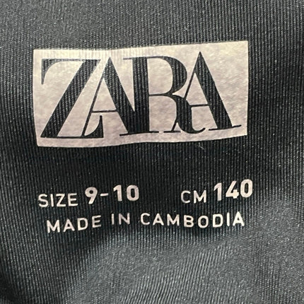 Zara Women's Black Mesh Racerback Yoga Athletic Sports Bra Crop Top Size 9/10