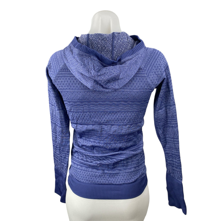 Lululemon Rest Less Women's Blue Hoodie Hooded Long Sleeve Sweatshirt Top Sz 12