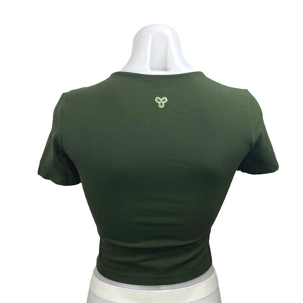 Aritzia TNA Action Green Crewneck Short Sleeve Activewear Crop Tee T-shirt Top S