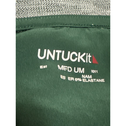 Untuckit Men's Green Short Sleeve Collared Golf Tennis Polo Shirt Top Size M