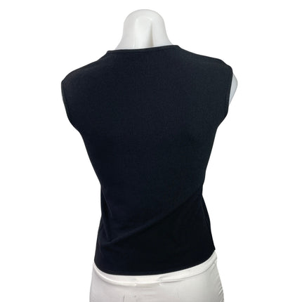 Strenesse Gabriele Strehle Womens Black Sleeveless Stretch Knit Tank Top Size 36