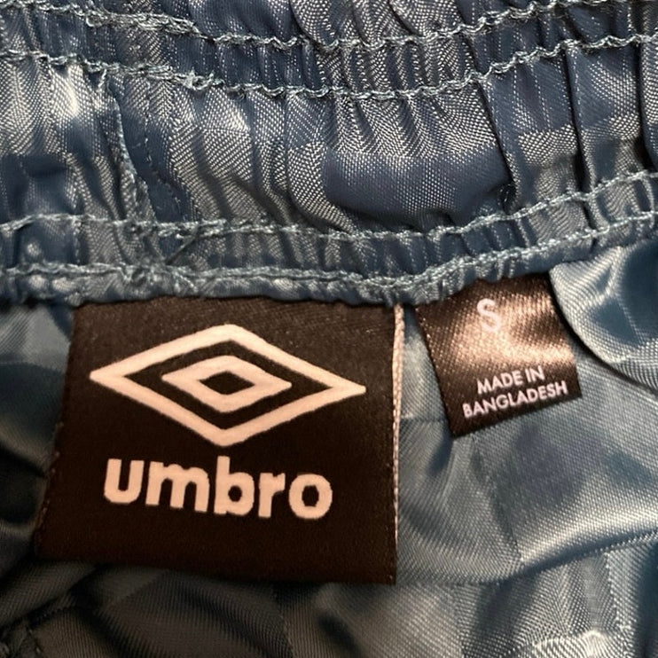 Umbro Men's Blue Plaid Checkerboard Elastic Waist Activewear Athletics Shorts S