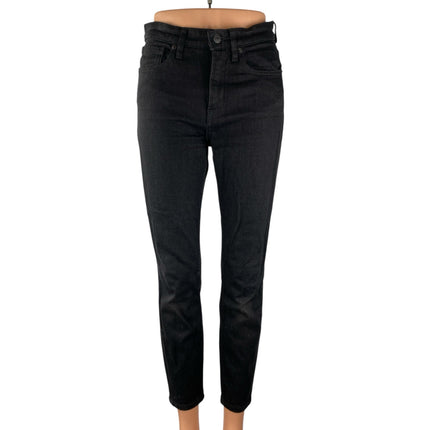 Everlane Women's Black High Rise Cropped Skinny Denim Jeggings Jeans Pants Sz 26