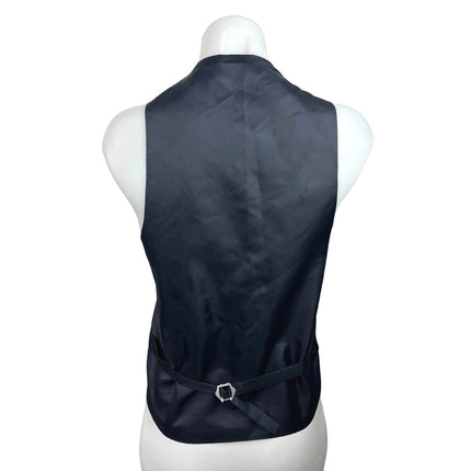 Tommy Hilfiger Navy Blue Deep V Pockets Sleeveless Button Up Vest Top Size S/M/L