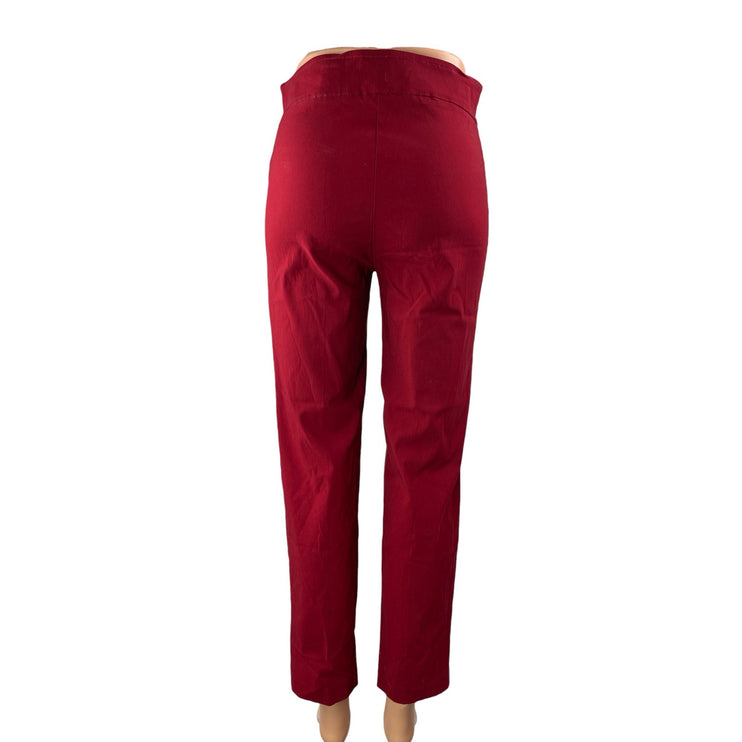 Roberta Roller Rabbit Womens Red Mid Rise Slim Straight Trousers Dress Pants 6