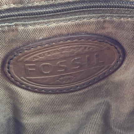 Fossil Karli Women's Tan Brown Pebbled Leather Hobo Crossbody Handbag Size OS