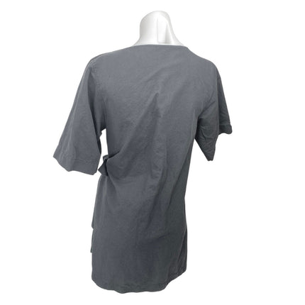 COS Women's Black Short Sleeve V Neck Sheath Tie Bow Wrap Mini Dress Size XS