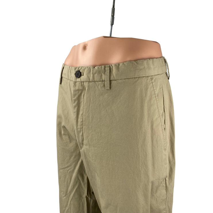 Banana Republic Men's Tan Beige Straight Leg Chino Khaki Trousers Pants Size 35