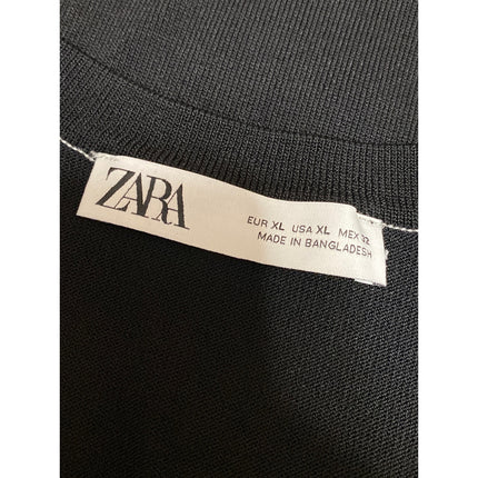 Zara Women's Black Scoop Neck Sleeveless Basic Cami Camisole Tank Top Size XL