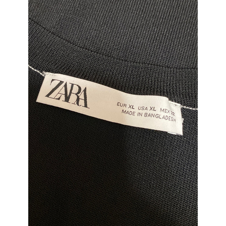 Zara Women's Black Scoop Neck Sleeveless Basic Cami Camisole Tank Top Size XL