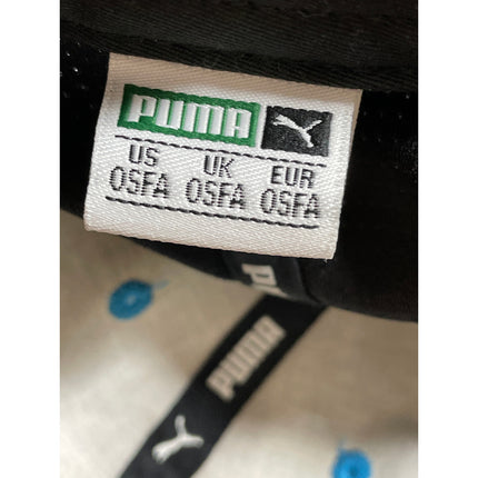 Puma Women's Black Logo Patch Breathable Velcro Strapback Hat Cap Size OS