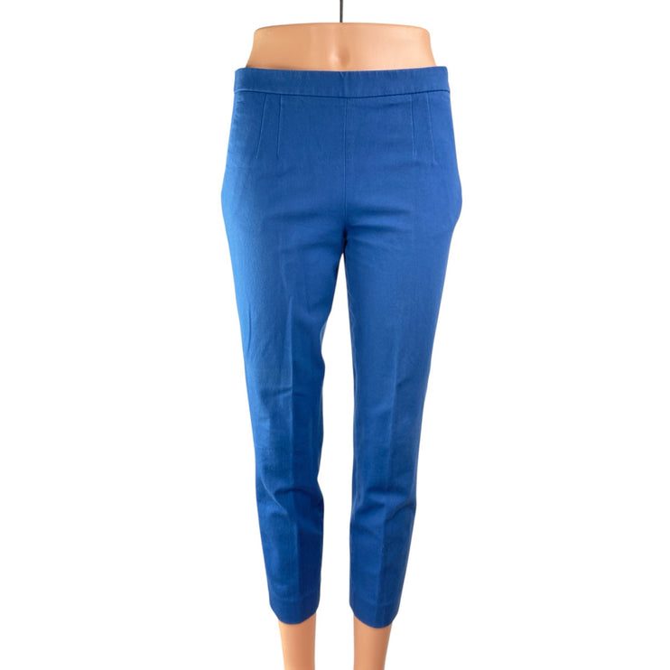 J.Crew Martie Women's Blue Bi-stretch Cotton Mid Rise Skinny Trousers Pants Sz 2