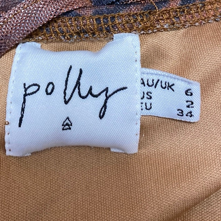 Polly Black Brown Tiger Animal Print Sleeveless Cami Tank Mini Bodycon Dress 2