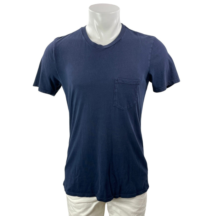 Everlane Men's Navy Blue Short Sleeve Crew Neck Pocket T Shirt Tee Top Size 8