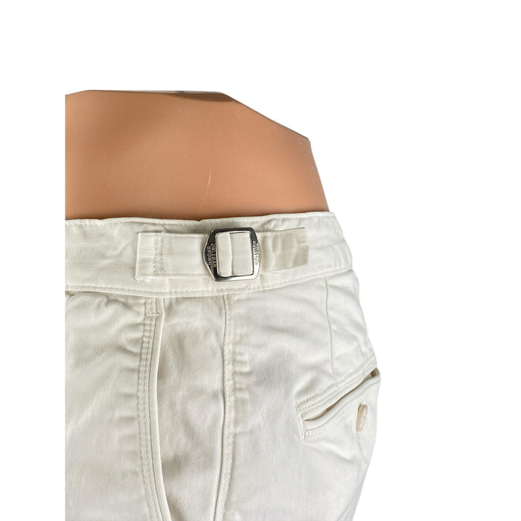 Orlebar Brown Women's White Mid Rise Slim Fit Chino Skinny Denim Jeans Pants 30