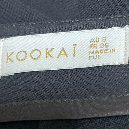 Kookai Women's Black High Waisted Tailored Wide Leg Mini Casual Shorts Size 36
