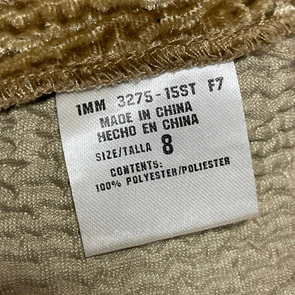 Harve Benard Women's Tan Velvet Velour Button Front Blazer Coat Jacket Size 8
