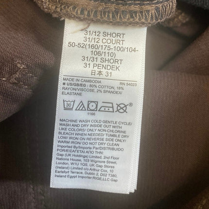 NEW GAP Women's Brown Corduroy High Rise Barrel Carrot Tapered Trousers Pants 31