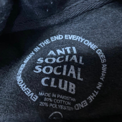 Anti Social Social Club Kkoch Black Logo Floral Graphic Hoodie Sweatshirt Top M