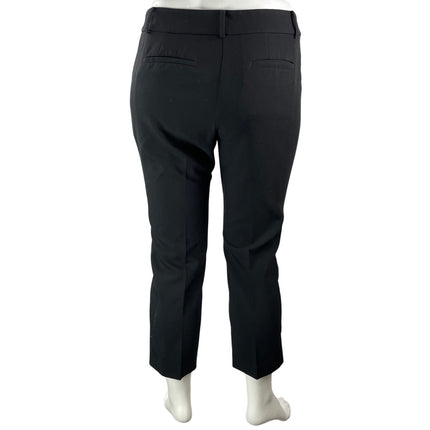 Ann Taylor Women's Black High Waisted Career Cropped Tapered Trousers Pants 14