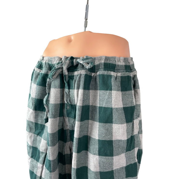 J.Crew Men's Green Gingham Check Tie Waist Straight Sleepwear Pajama Pants XL