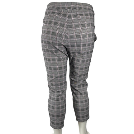Soho Women's Gray Plaid High Rise Tapered Leg Crop Trousers Pants Size 2XL