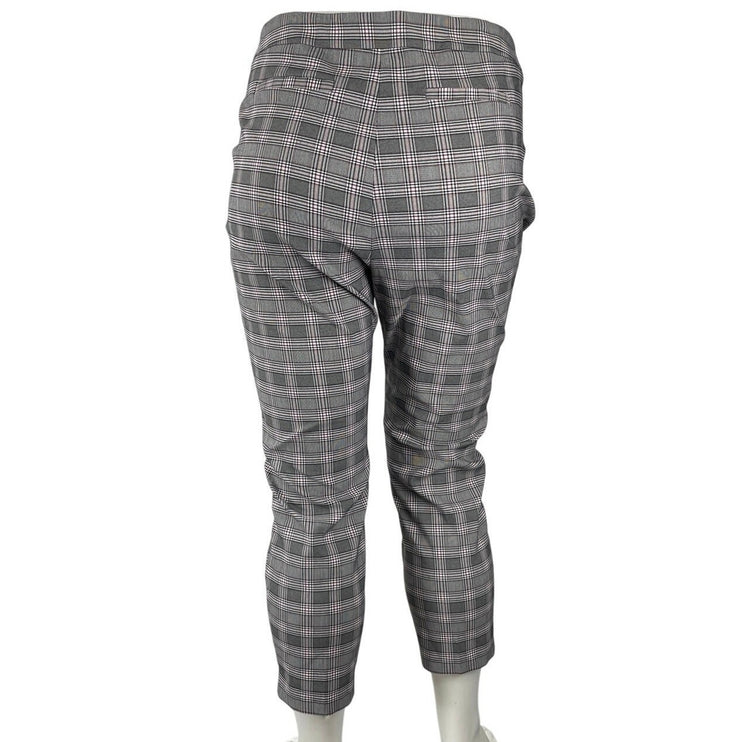 Soho Women's Gray Plaid High Rise Tapered Leg Crop Trousers Pants Size 2XL