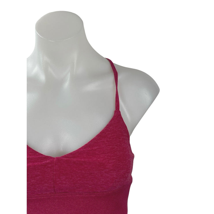 Alo Women's Pink Yoga Workout Running Gym Athletic Sports Bra Crop Top Size S