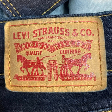 Levi's 314 Women's Dark Blue Mid Rise Shaping Slim Straight Denim Jeans Pants 27