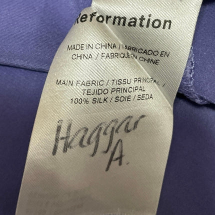 Reformation Purple Silky Satin High Waist Straight Maxi A-Line Slip Skirt Size 4
