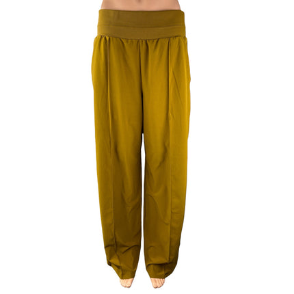 Athleta Women's Elastic High Waisted Baggy Straight Wide Leg Trousers Pants 12